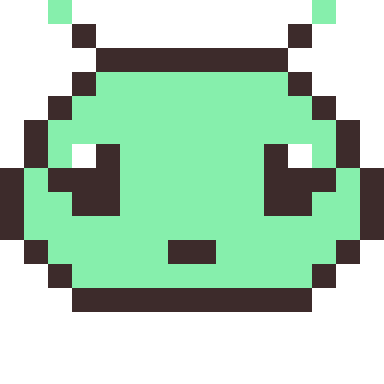 Alien pixel art, 16×16 color by number