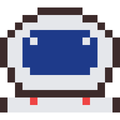 Astronaut pixel art, 16×16 color by number