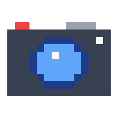 Camera pixel art, 16×16 color by number