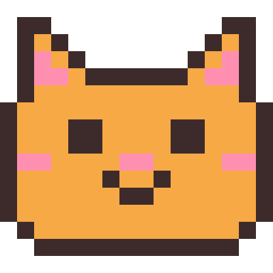 Kitty pixel art, 16×16 color by number