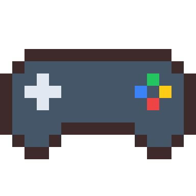 Game controller pixel art, 16×16 color by number