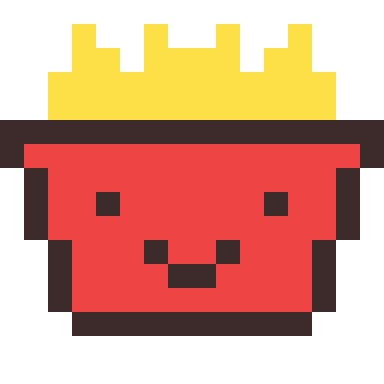 Fries pixel art, 16×16 color by number