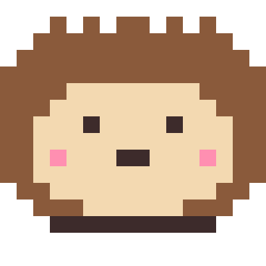 Hedgehog pixel art, 16×16 color by number