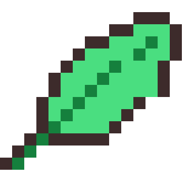 Leaf pixel art, 16×16 color by number