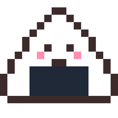 Rice ball pixel art, 16×16 color by number
