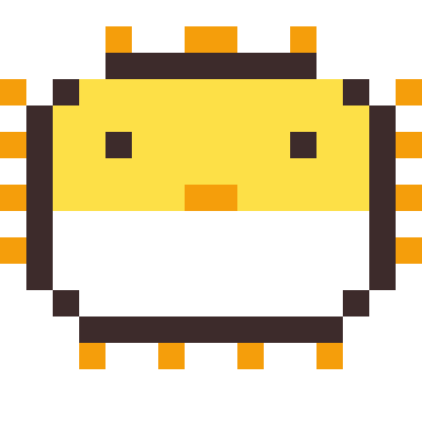 Puffer fish pixel art, 16×16 color by number