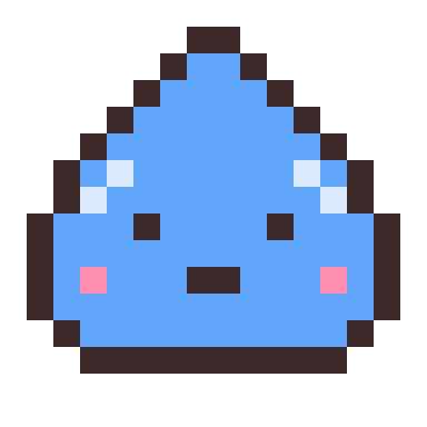 Raindrop pixel art, 16×16 color by number