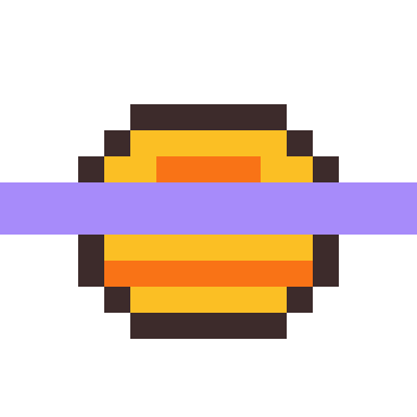 Saturn pixel art, 16×16 color by number