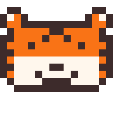 Tiger pixel art, 16×16 color by number
